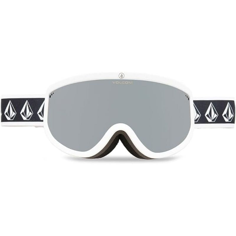 Volcom FOOTPRINTS WHITE RERUN/SILVER CHROME snowboard goggles silver mirrors (VG0622316)