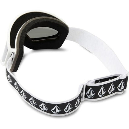 Volcom FOOTPRINTS WHITE RERUN/SILVER CHROME snowboard goggles silver mirrors (VG0622316)