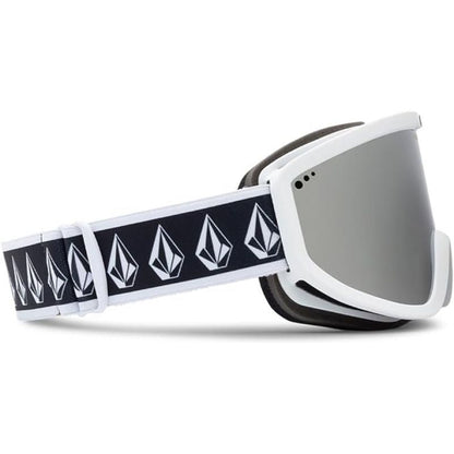 Volcom FOOTPRINTS WHITE RERUN/SILVER CHROME snowboard goggles silver mirrors (VG0622316)